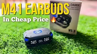 M41 Earbuds Unboxing Review | M41 With Power Bank | M41 Earbuds Price In Pakistan Cheap Earbuds 🥵