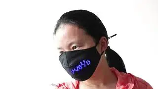 Model display effect-Bluetooth programmable cotton mask, built-in battery led matrix module