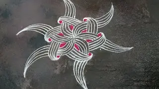 5*3 Beautiful design kolam idea💡#trending #kolam #viral#rangoli #padikolam_SUBSCRIBE