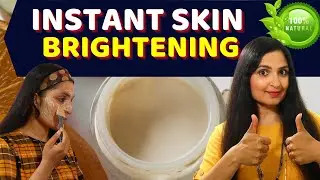 INSTANT Skin Brightening Face Pack- Naturally Glowing Skin, Sun Tan Removal, Acne free Skin