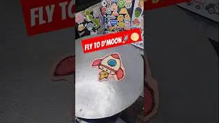 Pancake art cartoon rocket #shorts #pancakeart #kuelukis #pancakecartoon #rocket #flytothemoon
