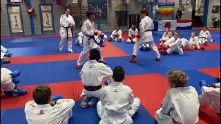 1-2 Mawashi geri kick excercise | karate footwork