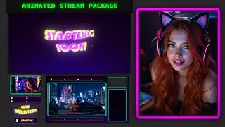 Animated Stream Overlay Pack - Neon RGB Retro [OBS & Streamlabs]