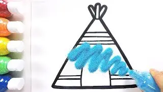 Tepee coloring & drawing ㅣ 티피텐트 그리기 색칠하기