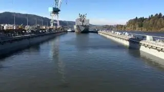 North America's biggest drydock gets it's first ship the SS Algol