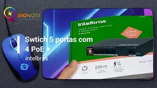 Switch intelbras 5 portas fast com 4 portas PoE +