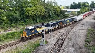 CSX and NS Stacks and Locals, CP and KCS Units and the Pere Marquette Leads Out of Atlanta