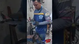 Custom Chopper Cub Metal Shaping #symcub #choppercub #boymotorph #imzbuildz #classicmotorcycles