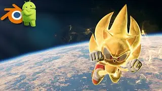 I Made this SUPER SONIC Animation Using Only My Phone 😳 || Blender Mobile
