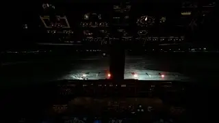 SAS Scandinavian Take off - Night flight - 