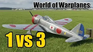 [World of Warplanes] 九七式戦闘機x1 vs 有人機x3 / one Ki27 vs three enemies