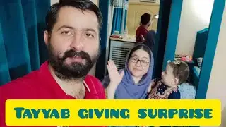 Tayyab giving me surprise 🫢 (outing day and eat dinner me very happy#RabiaTayyabvlogs)
