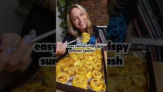 Easy Cheesy Crispy Summer Squash Recipe #cooking #shorts
