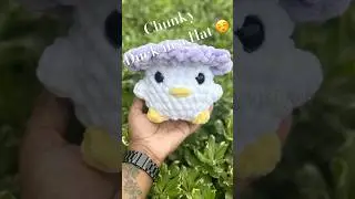 Chunky Duck in a Hat 🦆 👒 #Crochet #Amigurumi