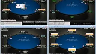 100/200 pot limit omaho action on pokerstars