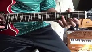 How To Play Vande Maataram on a  guitar - explained using Gibson ES 339