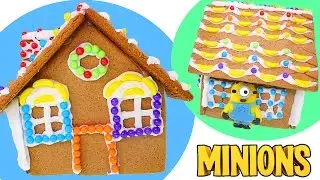 New MINIONS Gingerbread House - - - Edible Candy Minions and Icing