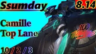 Ssumday as Camille Top Lane - S8 Patch 8.14 - NA Challenger - Full Gameplay