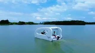 Inflatable yacht on the water#boat #waterfun #relaxing #riverlife #lakelife#Inflatable boat
