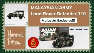 MALAYSIAN ARMY Land Rover Defender 110 -  Mini Gt Malaysia Exclusive!!! LIMITED EDITION!