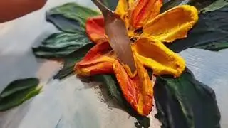 The Flowers Palette knife Painting Workshop