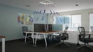 Ducted Air Conditioner in an Office Animation