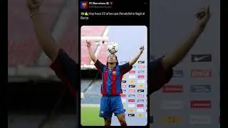 Ronaldinho hace 22 a&ntilde;os le devolvio la sonrisa a todo el Barcelonismo‼️ 🔴🔵🙌🏻