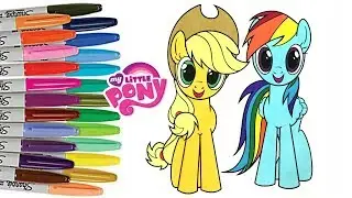 My Little Pony Coloring Book Applejack Rainbow Dash Colouring MLP