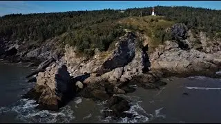 Relaxing Coastal Drone Footage - Igneous Cape Spenser  -  Canada
