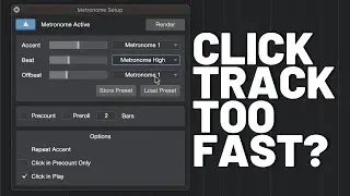 Quick Click Track Hack in #StudioOne