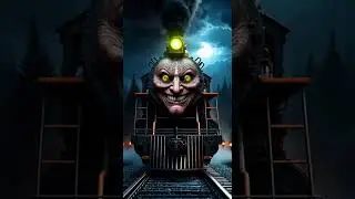 Scary Witch Version of Train Watch the Haunted Tracks #scary #horror #ghost