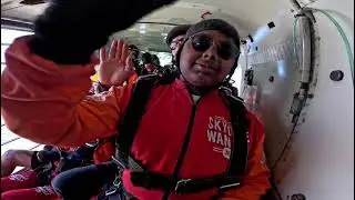 Sachit tandem skydiving over Wanaka,  NZ