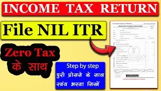 How to File NIL ITR For AY 2025-26 | NIL ITR Filing Online 2025-26 | Zero ITR Filing Online 2025-26