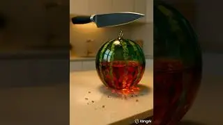 ASMR &ndash; Cutting a Glass Watermelon ✨🔪🍉