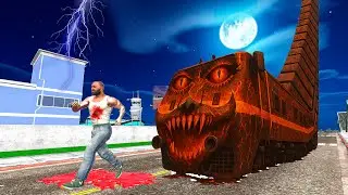 Haunted Train attack Franklin in Indian Bikes Driving 3d
