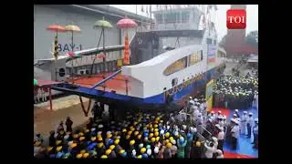 RO RO Ferry Launching at Cochin shipyard