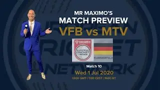 VFB vs MTV | Mr Maximo's Match Preview | Dream11 European Cricket Series Kummerfeld Match 10