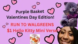 Purple Basket Theme & Walgreens Clearance #giftbaskets#clearance#valentinesday