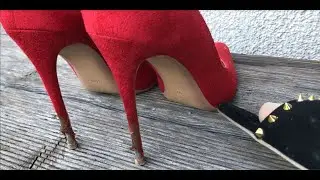 This is how my new red high heels look after the first wear