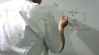 A emf E = 200 sin 377 t volt is applied across an inductance L having a resistance of 1.0 &Omega;.