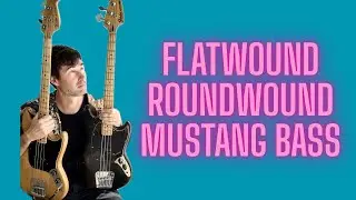 Flatwound vs Roundwound on Fender Mustang Bass (indie noise rock alternative)