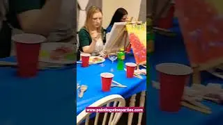 painting wine party at your place. book your fun party at www.paintingwineparties.com #paintsip