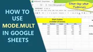 Google Sheets MODE.MULT Function | How to Use MODE.MULT | Get Multiple Common Values