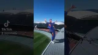 Sharpy did the Adelaide Oval Roof climb and it was awesome! #afl #adelaideoval #gwsharpy