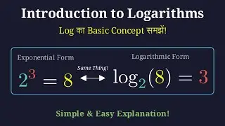 Introduction to Logarithms | Log ka Basic Concept Explained (Hindi)
