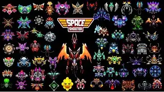 68 Big Bosses in Space Shooter || All Big Bosses 1 To 68 || Big bosses || By World Bosses