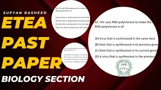 ETEA  Medical Past Paper Solved MCQ's (Biology Section) | Part 2 | Biological Virus
