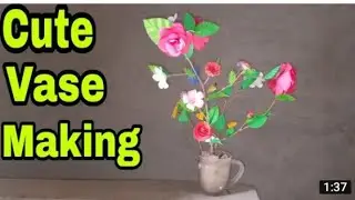 Flowers Vase making with Fatima Akram Art Expert official.