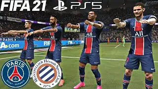 (PS5) FIFA 21 Paris Saint-Germain vs Montpellier (4K HDR 60fps) Ligue 1 FULL MATCH HIGHLIGHTS