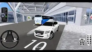 New White KIA Carnival car in Bus Stop - 3D Driving Class Simulation 2026 Android Gameplay 